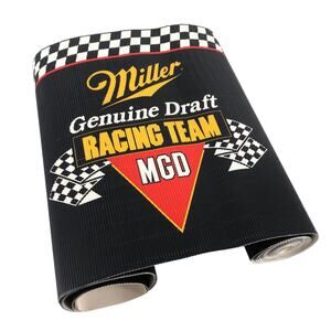 90s Miller Genuine Draft MGD Racing Team wrap around sign 1990s vintage